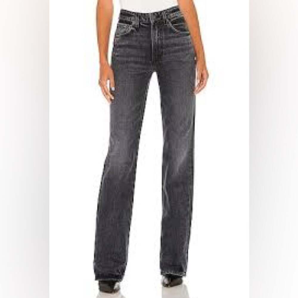 Free People/We The Free French Girl Flare Jeans, "Misty Black" Wash, Size 28 EUC